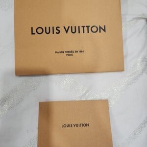 NEW Louis Vuitton Orange Gift Bag And Receipt Envelope 8.5 X 7( Bag)